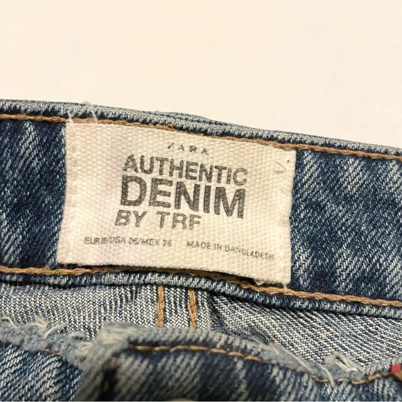 Zara TRF Womens Size 6 Classic Denim Straight Jeans - Picture 3 of 14